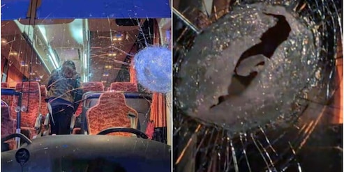 Agguato mortale a Rieti: le drammatiche foto del pullman colpito dai sassi