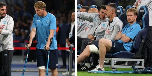 Come sta De Bruyne: il timore dello strappo, la recidiva, le stampelle e il retroscena sul rigore voluto da Conte