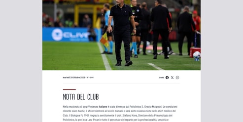 Bologna, Italiano dimesso dall'ospedale: con il Torino sarà al Dall'Ara