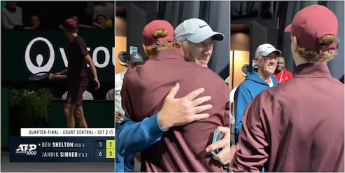 Sinner si arrabbia con il suo box, poi fa pace con Cahill: l'abbraccio è da brividi