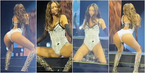 Elodie scatenata sul palco: il ballo sexy nella vasca fa impazzire tutti