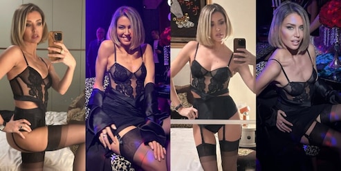 Elena Barolo più sexy che mai: l'ex velina in intimo nero per il burlesque