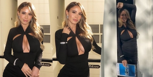 Diletta Leotta mostra una scollatura da urlo e resta intrappolata in ascensore