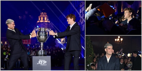 Sinner e Alcaraz si “sfidano” sul Blue Carpet a Torino per le Finals: tifosi entusiasti