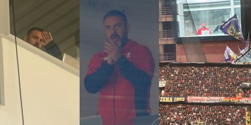 De Rossi, ovazione in tribuna prima di Genoa-Fiorentina: lui reagisce così
