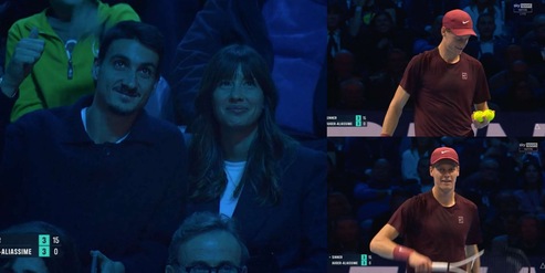 Sonego tifoso speciale in tribuna a Torino: compare sul maxischermo e Sinner reagisce così