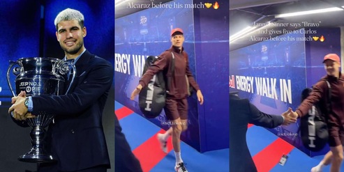 Sinner incrocia Alcaraz nel tunnel: il bellissimo gesto prima della premiazione di Carlos