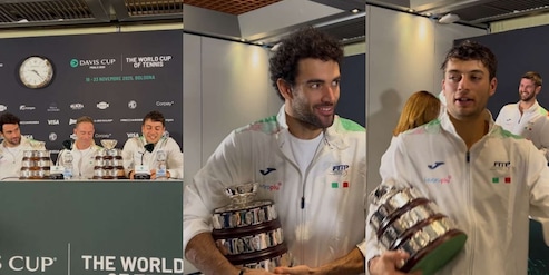 Italia, Berrettini prende in giro Cobolli: "A Flaviè...". Che festa tra gag e risate in sala stampa