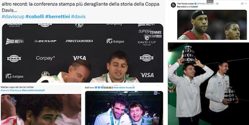 Social impazziti per la conferenza di Cobolli e Berrettini dopo la Davis: "Ma quanto hanno bevuto?" FOTO