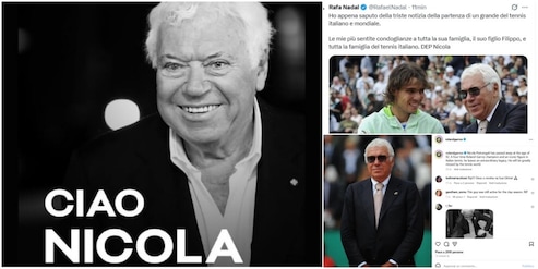 Addio a Pietrangeli: dalla Lazio e la Roma a Nadal e Cobolli, le reazioni social