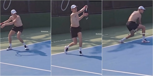 Sinner a torso nudo, torna in campo a Dubai e infiamma i social: ecco cosa ha fatto Jannik