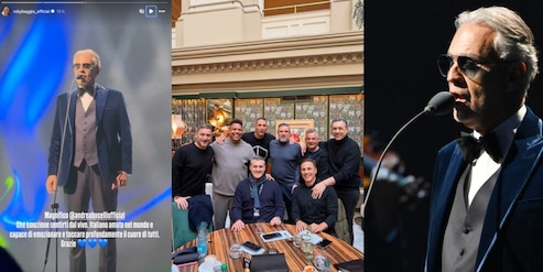 Bocelli canta alla cerimonia del Mondiale: Baggio rimane "incantato"