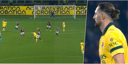 Pazzesco Rabiot, il gol capolavoro in Torino-Milan: la fotosequenza