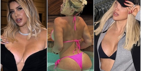 Wanda Nara pronta per il Natale, il look di dicembre accende la fantasia dei followers