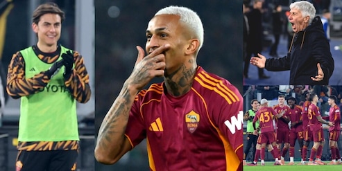 Wesley stende il Como ed esulta con la Dybala Mask: la reazione dei giocatori della Roma