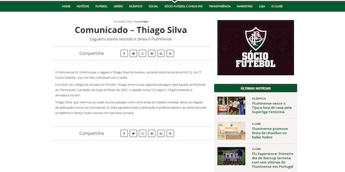 Ufficiale: Thiago Silva rescinde il contratto con il Fluminense, nel futuro c'è l'Europa?