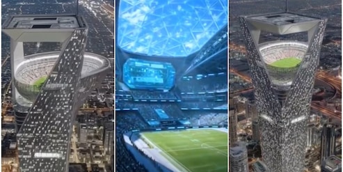 Il folle progetto arabo: uno stadio sospeso nel vuoto per i Mondiali del 2034!