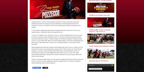 Ufficiale: Pozzecco nuovo coach del Galatasaray