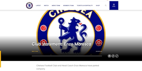 Ufficiale: il Chelsea e Maresca si separano