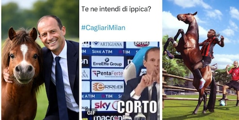Allegri di corto muso e Leao fa impazzire il Milan Twitter: tutte le ironie dopo la vittoria a Cagliari