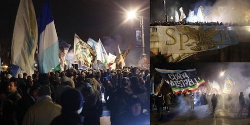 La festa della Lazio per i 126 anni di storia: tremila tifosi in Piazza della Libertà