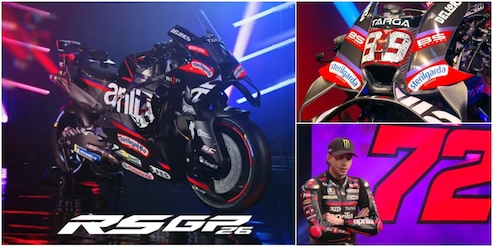 Aprilia Racing, aggressiva e con il leone: ecco la moto 2026 per Bezzecchi e Martin