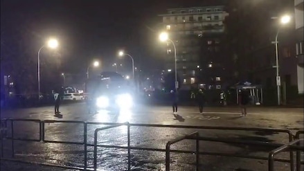 Como, l'arrivo del pullman al "Sinigaglia"