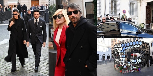 Da Donatella Versace a Matteo Marzotto e Mariella Milani: chi c'era alla camera ardente di Valentino Garavani