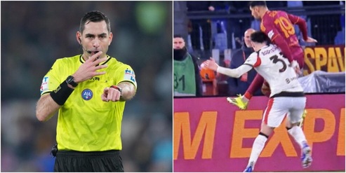 Roma-Milan, la moviola: niente polemiche, Bartesaghi ha le braccia aperte, rigore corretto