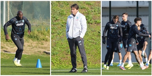 Conte prepara il Napoli per il Chelsea: le foto dell'allenamento con Lukaku in campo