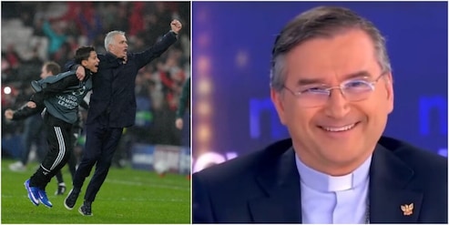 Benfica in gol con Trubin al 98', delirio in una trasmissione portoghese: la reazione del prete fa il giro del web