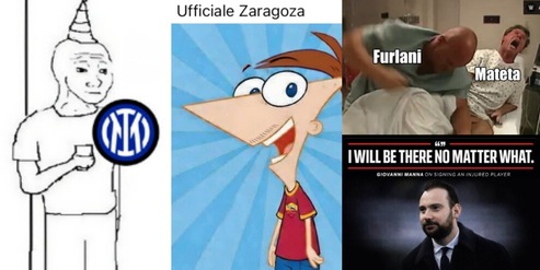 Calciomercato, le ultime ore scatenano i tifosi: da Zaragoza a Mateta, quanti meme sui social