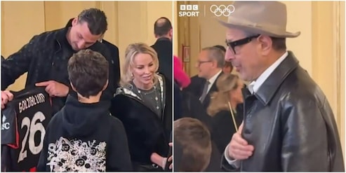 Ibrahimovic regala una maglia del Milan a Jeff Goldblum: la reazione è virale