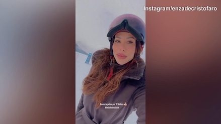 Lady D'Ambrosio si complimenta con Danilo: "Buona la prima sugli sci.."