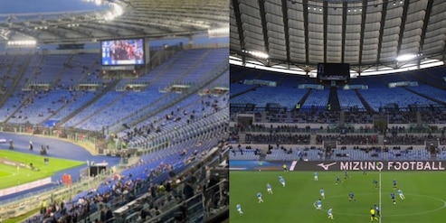 Lazio, la protesta dei tifosi continua: le foto dell'Olimpico vuoto durante la sfida contro l'Atalanta