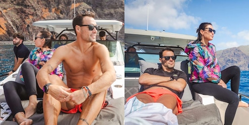 Fognini e Pennetta ospiti del Tenerife Challenger, relax in barca