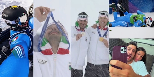 FOTO Le lacrime, il bacio alla medaglia con lo sguardo al cielo e quel sole: Federico Tomasoni ricorda la sua Matilde