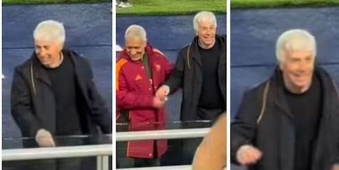 Gasperini e il balletto virale all'Olimpico dopo le vittorie della Roma: il motivo e tutte le immagini