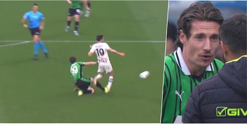 Pinamonti, entrata folle su Djimsiti: la sequenza del fallo e l'espulsione