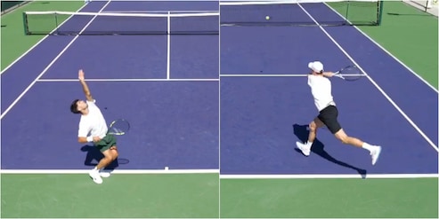 Indian Wells, Sinner in campo con Darderi e accanto c'è Alcaraz: "Le stelle si allineano..."