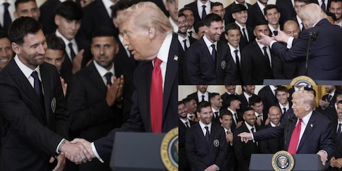 Trump riceve Messi e l'Inter Miami dopo il trionfo in MLS: le foto della stretta di mano alla Casa Bianca