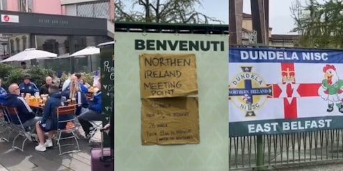 Bergamo invasa dai tifosi dell’Irlanda del Nord: all’ora di pranzo migliaia di birre e il maxi schermo…