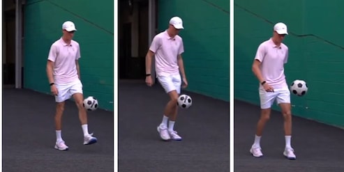 I palleggi virali di Sinner durante il riscaldamento: "Gattuso prendi nota"