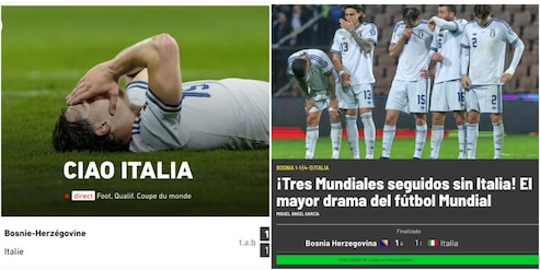 "Ciao Italia", "Il più grande dramma del calcio mondiale": l'eliminazione degli Azzurri sulle prime pagina di tutto il mondo