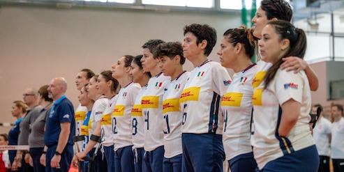 La nazionale femminile di sitting in raduno a Formia