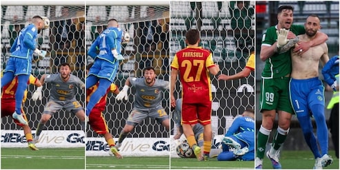 Il portiere Iannarilli eroe di giornata per l'Avellino: segna di testa allo scadere contro il Catanzaro