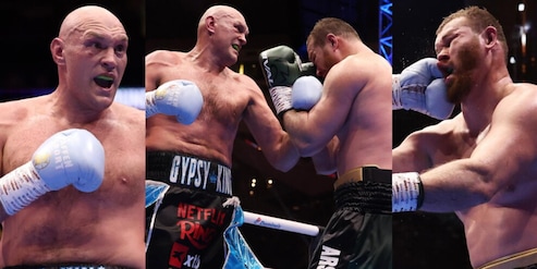 Tyson Fury show: torna sul ring e batte il russo Makhmudov, le immagini migliori dell'incontro