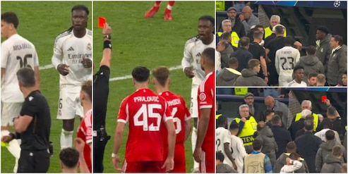 Real Madrid eliminato dal Bayern Monaco e furioso per il rosso a Camavinga: arbitro accerchiato, espulso Guler