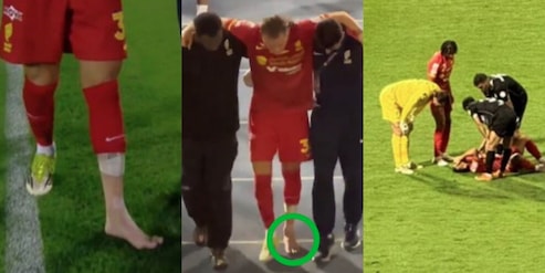 Retegui lascia il campo zoppicando: le immagini dall'Arabia, confermata la frattura della tibia