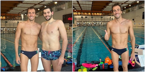 Paltrinieri, domani i 1.500 a Riccione: le foto dell'allenamento a San Marino